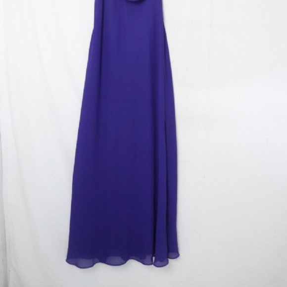DAVE & JOHNNY ROYAL CHIFFON OVERLAY LONG DRESS - Picture 16 of 16